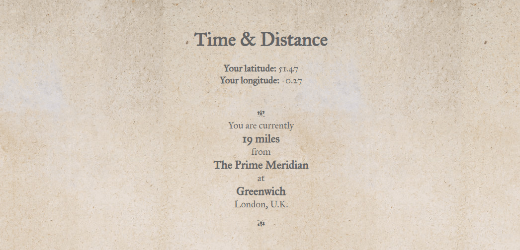 Time & Distance
